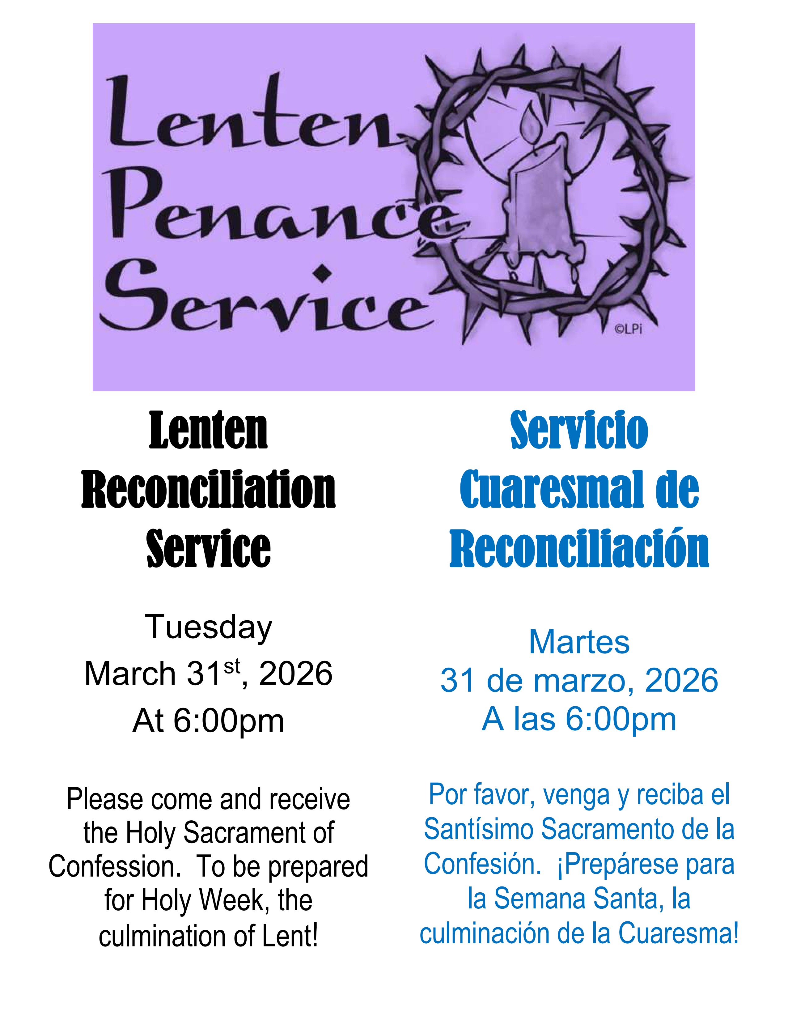 Lenten Service 2026 St Michael Parish